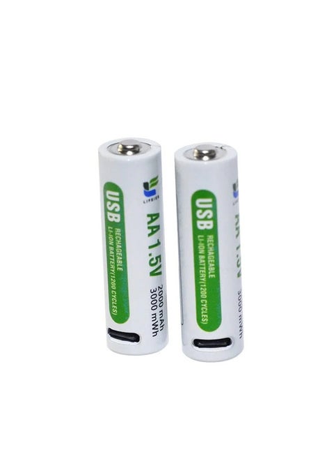 2Type-C Port Rechargeable 1.5V AA Lithium Battery Multicolour 9.60 x 1.80 x 9.00cm