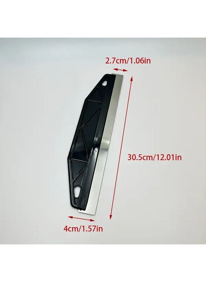 Black Cutting Knife Stainless Steel Wallpaper Film Cutter Tool Durable Plastic Metal Scraper with Ruler Edge for DIY Home Renovation - Image 1