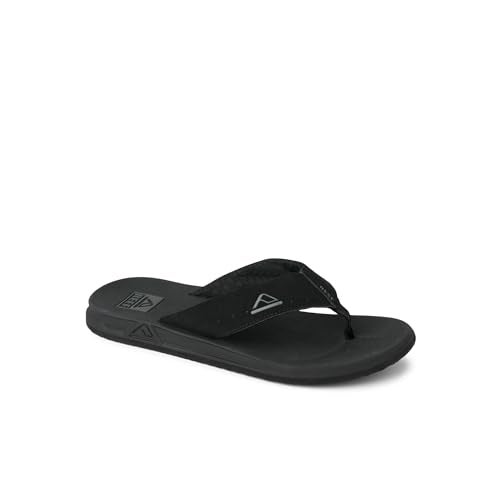 Reef Phantoms Mens Beach Flip Flop, Water Friendly, Soft and Supportive Molded Footbed, Black, 15 - Image 2
