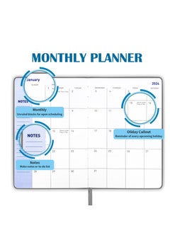 INFOSUN 2025-2026 Leather Planner Weekly and Monthly, 18 Months Calendar Book, 2025 Academic Planner From Jan. 2025-June 2026, 2025 Appointment Book, Daily Agenda, Yearly Teachers Planner (5.7 X 8.5" Grey)  - Image 4