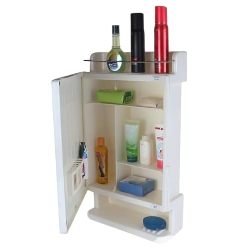BRANCO Rich Look Mirror Cabinet | Bathroom Cabinet with Mirror | Makeup Organiser for Women | Multipurpose Cabinet for Living Room | - Image 3