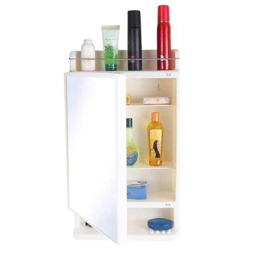 BRANCO Rich Look Mirror Cabinet | Bathroom Cabinet with Mirror | Makeup Organiser for Women | Multipurpose Cabinet for Living Room | - Image 2