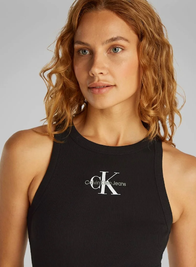 Calvin Klein Jeans Monologo Rib Tank Top