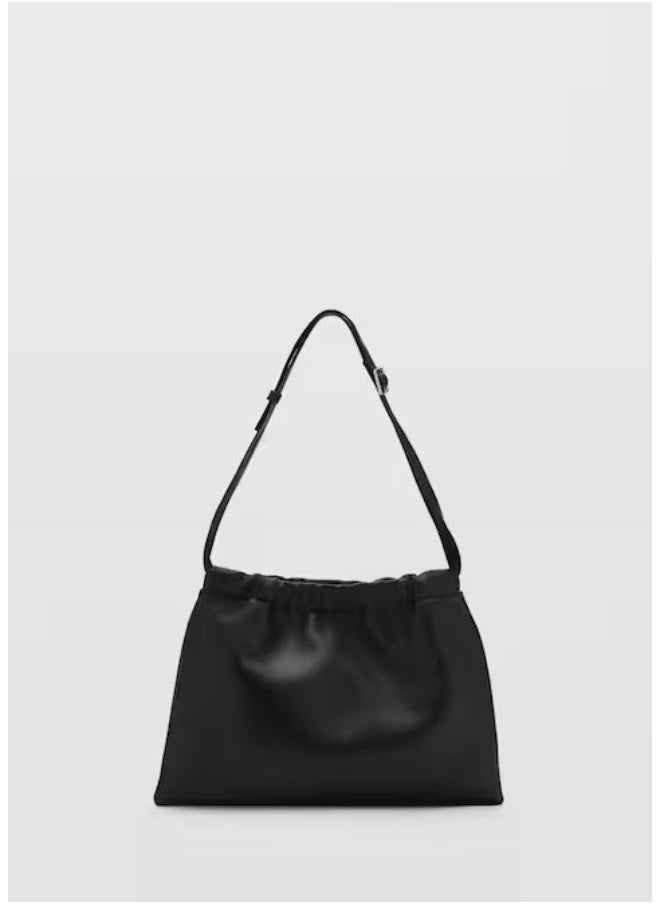 MANGO Casual Sack-Style Leather Bag  - Image 1