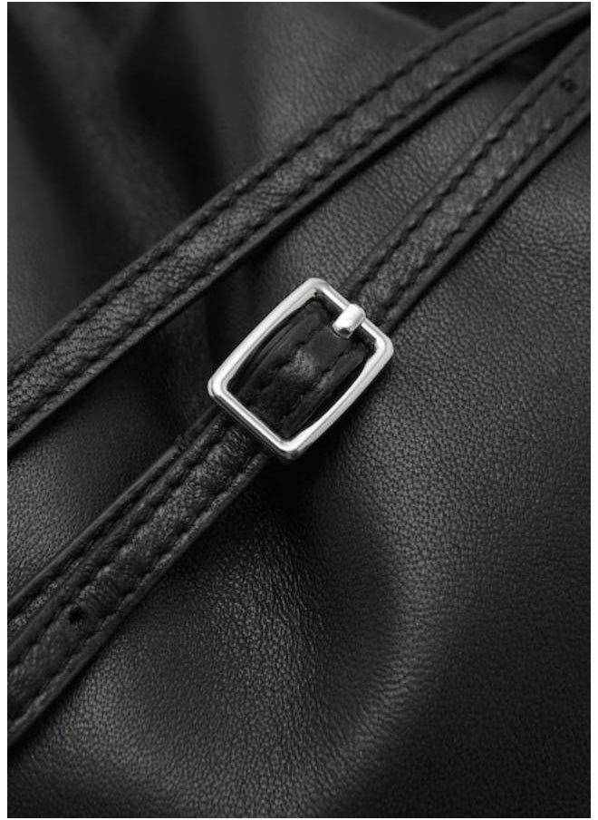 MANGO Casual Sack-Style Leather Bag  - Image 3