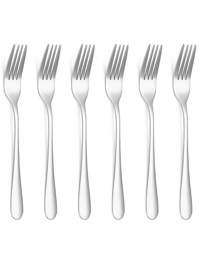 Fableart Stainless Steel Dessert Fork Set of 6-19 cm Height, Durable & Elegant Flatware (Set of 6 Dessert Forks) - Image 1