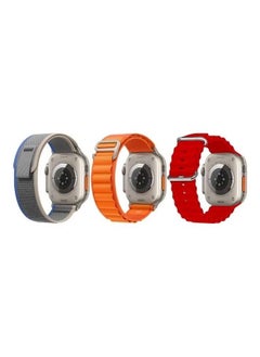 vesus 3Pack for Apple Watch Band 49mm 45mm 44mm 42mm Alpine Loop Band, Trail Band, Ocean Band 