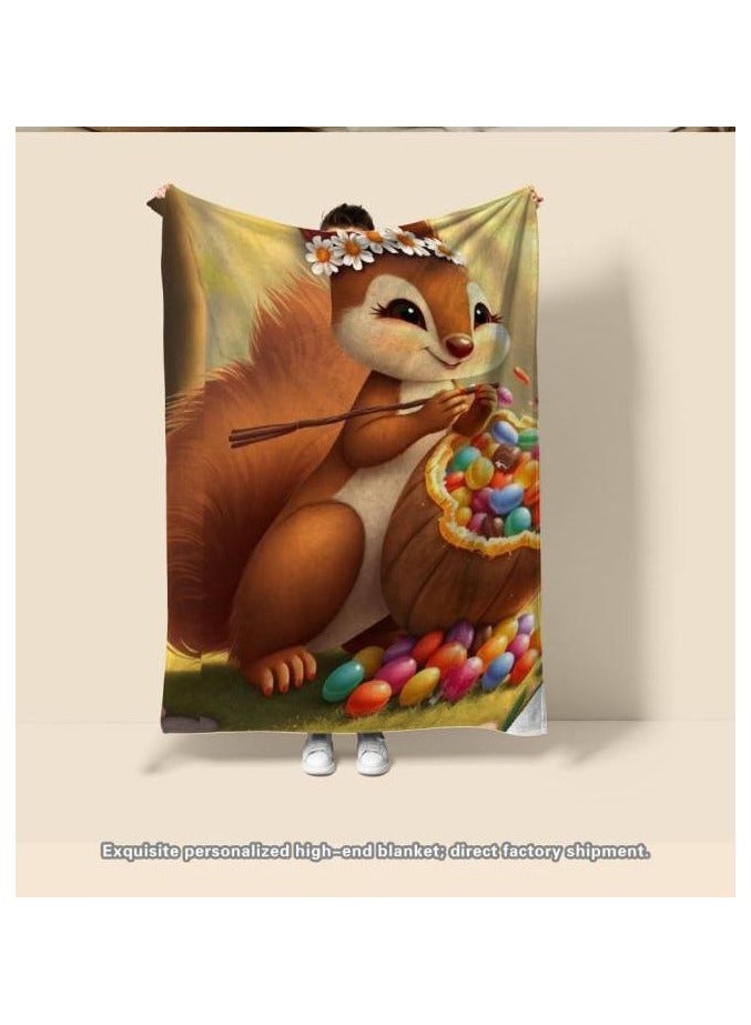 عام بطانية رقيقة من الفانيلا الكرتونية للأطفال أو الطلاب (دافئة ومريحة ومناسبة للنوم والألعاب) 100 سم * 150 سم - 355 - Image 1