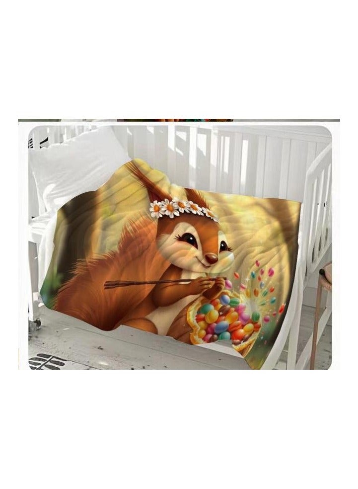 عام بطانية رقيقة من الفانيلا الكرتونية للأطفال أو الطلاب (دافئة ومريحة ومناسبة للنوم والألعاب) 100 سم * 150 سم - 355 - Image 3