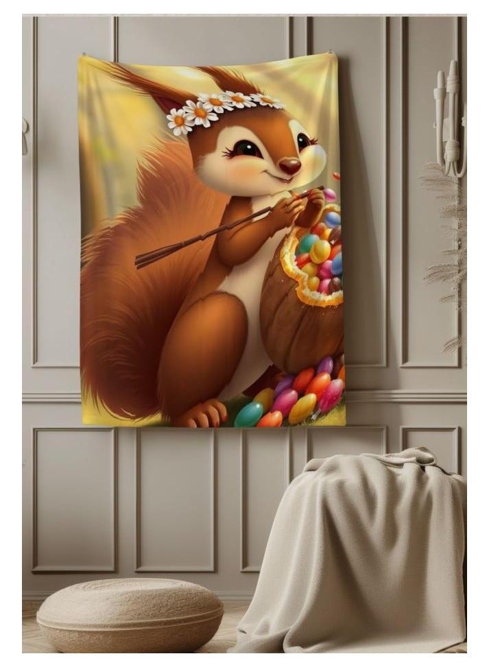 عام بطانية رقيقة من الفانيلا الكرتونية للأطفال أو الطلاب (دافئة ومريحة ومناسبة للنوم والألعاب) 100 سم * 150 سم - 355 - Image 4