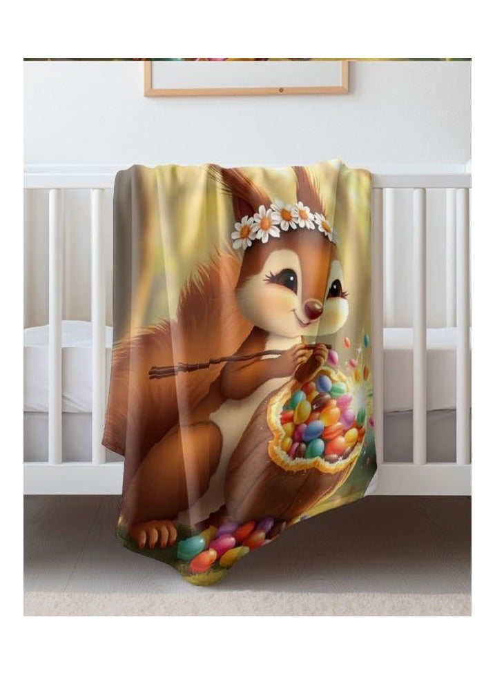 عام بطانية رقيقة من الفانيلا الكرتونية للأطفال أو الطلاب (دافئة ومريحة ومناسبة للنوم والألعاب) 100 سم * 150 سم - 355 - Image 5