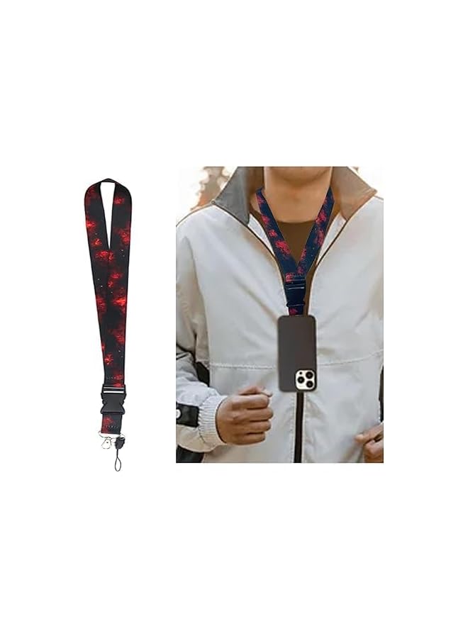 Green Tiger Starry Sky Neck Lanyards Colorful Detachable Galaxy Lanyard Badge Neck Straps - Image 2