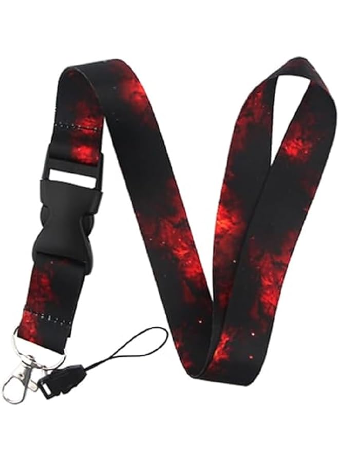 Green Tiger Starry Sky Neck Lanyards Colorful Detachable Galaxy Lanyard Badge Neck Straps - Image 1