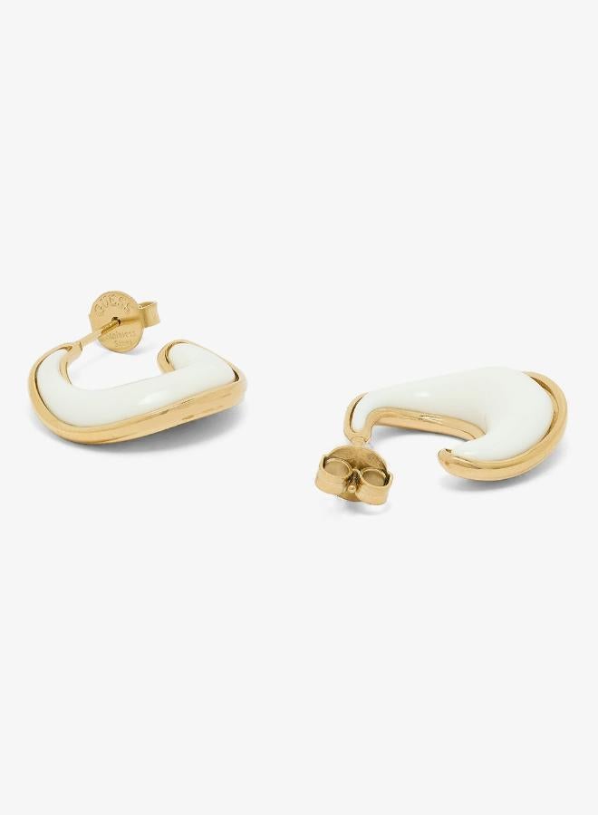 GUESS Logo 22Mm Polished Resin Fluid Hoops - Image 3