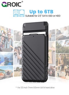 GROIC 2.5 Inch Hard Drive Black Enclosure USB 3.0 to SATA 5Gbps for 7-9.5mm SSD HDD External Hard Drive Disk Case Support UASP Trim Tool  - Image 5