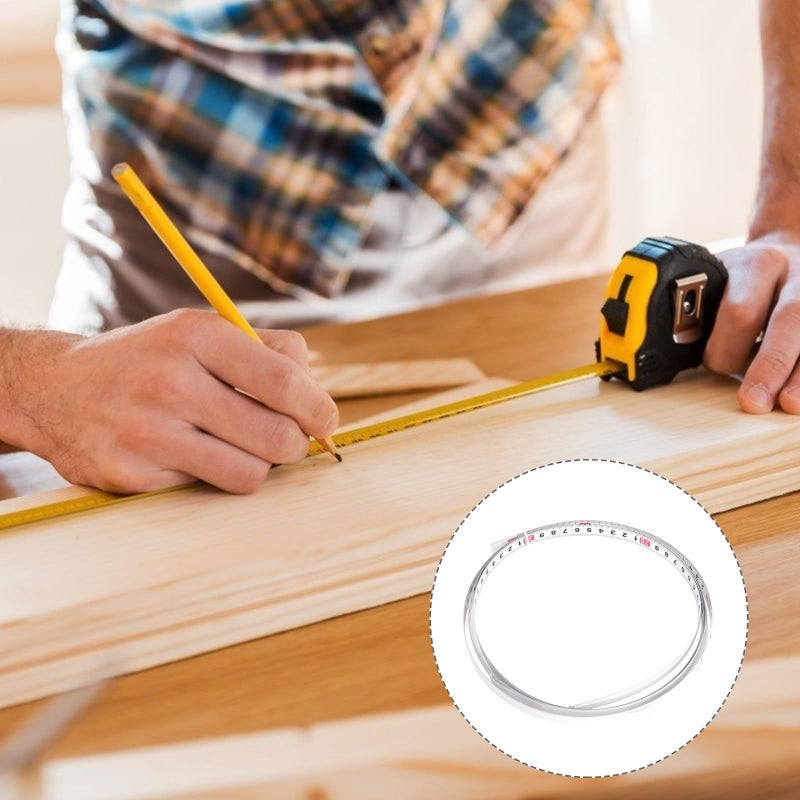 LIFKOME 2M Steel Self Adhesive Miter Scale Tape Measure Metric Woodworking Ruler - Image 5