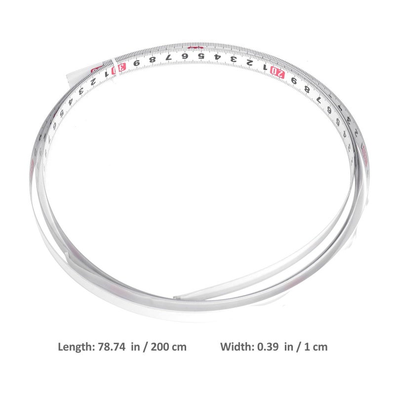 LIFKOME 2M Steel Self Adhesive Miter Scale Tape Measure Metric Woodworking Ruler - Image 3