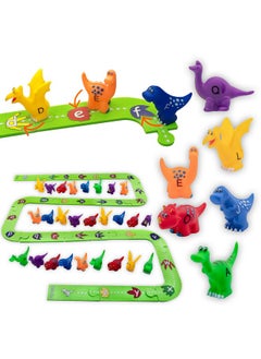 Skoolzy Dinosaur Alphabet Puzzle Track - Educational Toy For Kids Ages 3-5 - Abc Learning Game  - Image 1
