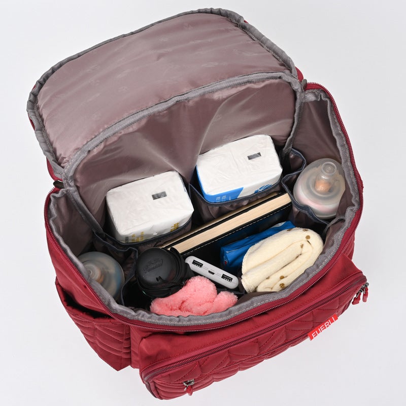 New Color Large-Capacity Embroidered Mother And Baby Bag Portable Diaper Bag Baby Bottle Insulated Mommy Bag - Image 3
