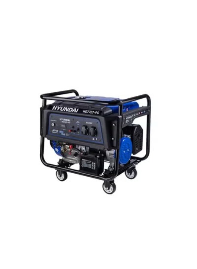 HYUNDAI Gasoline Generator Hyundai HG7727-PG 7.7KW 458cc Electric Start 25L Fuel Tank Portable Industrial Power Generator 220-240V Heavy Duty AVR System - Image 1