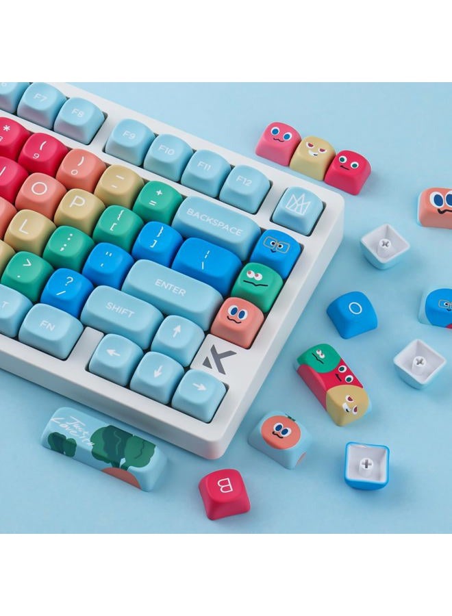 Hyekit PBT Keycaps MOA Profile MayDay Cute Keycaps 130 Keys Dye-Sublimation Kawaii Keycap Set for Cherry MX Magnetic Switches Mechanical Keyboard - Image 5