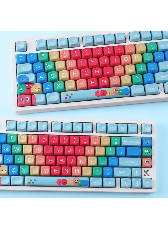 Hyekit PBT Keycaps MOA Profile MayDay Cute Keycaps 130 Keys Dye-Sublimation Kawaii Keycap Set for Cherry MX Magnetic Switches Mechanical Keyboard - Image 3