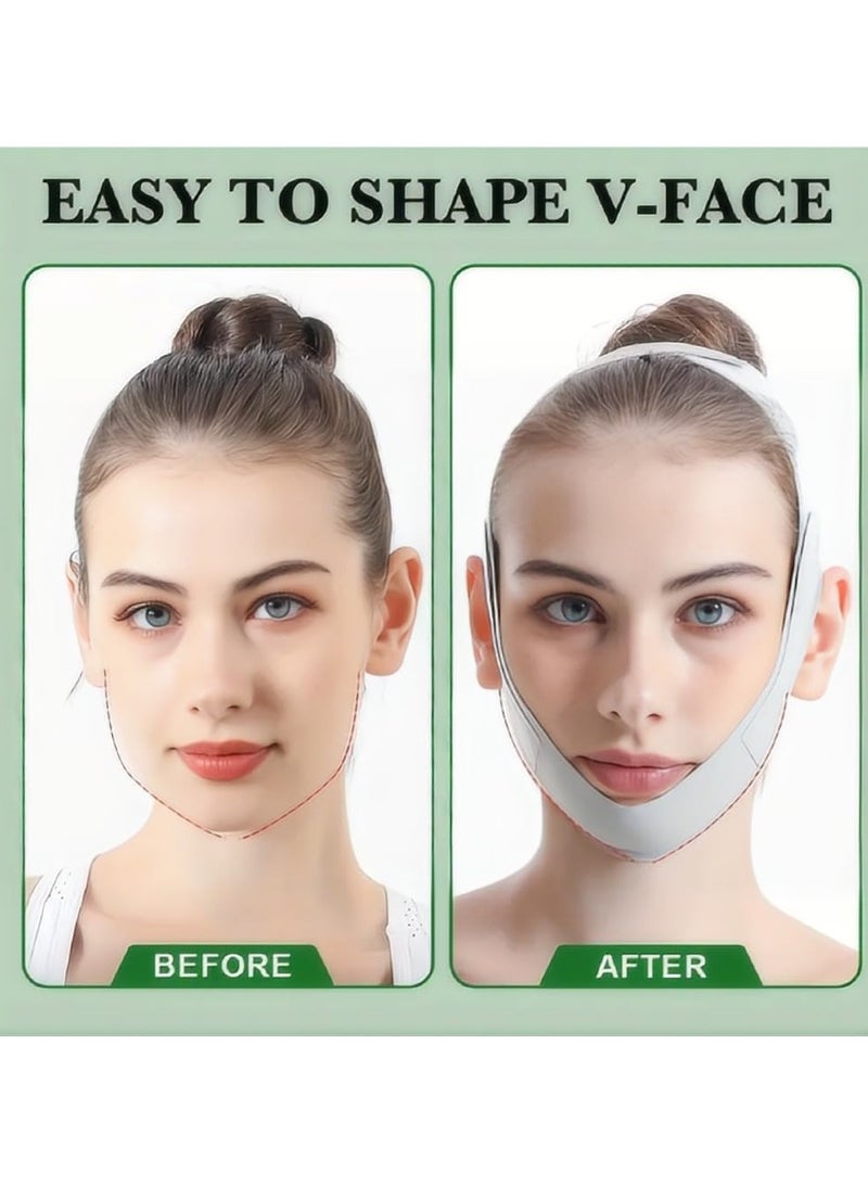 RTYY Double Chin Reducer,Women V Line Lifting Mask，V Line Mask Facial Slimming Strap,V Shape Face Lifting Sculpting Tool,Reusable Facial Lift Sleeping Slimming Mask Strap - Image 2