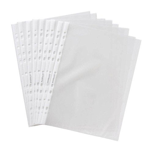 Bambalio BP-150A Glossy Transparent Document Sleeves, Clear Certificates/Water Proof Sheet Protectors 11 Holes Punched Ring Files A4 Size/150 Microns, Per Pack 50 Leaf Sheets - Image 2