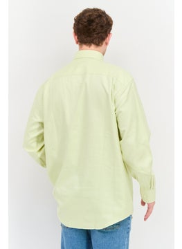 Greg Norman Men Regular Fit Long Sleeve Textured Casual Shirt, Light Green  - Image 3