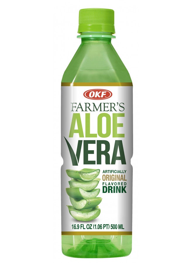 OKF Farmer's Aloe Vera Drink, Original, 16.9 Fluid Ounce (Pack of 12)