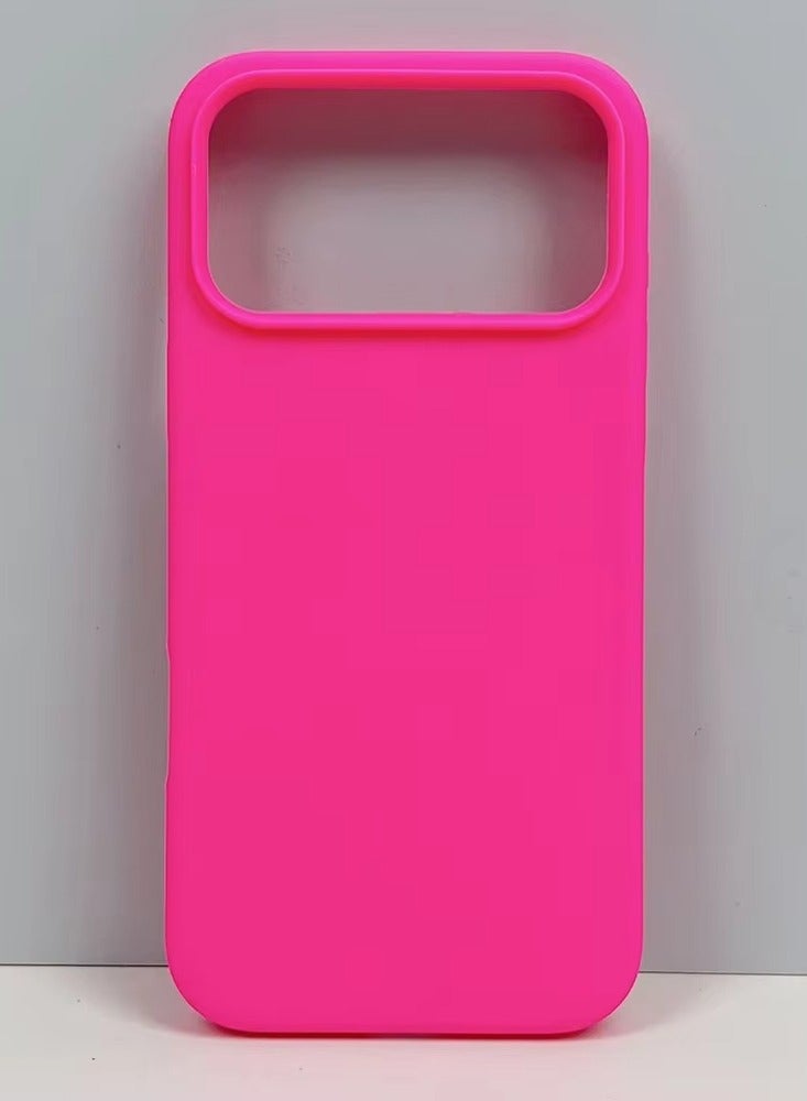Elegant Dark Pink Silicone Back Cover for iPhone 17 Pro – Durable, Stylish & Protective Fit