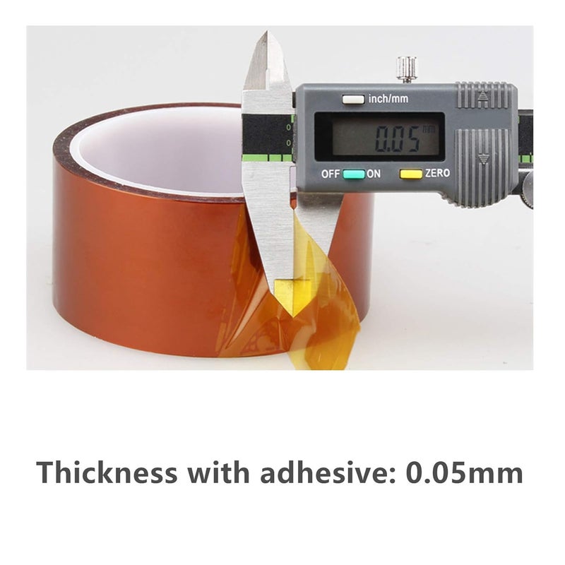 TXINLEI High Temperature Tape, 6 inch (150mm) X 108 FT (33M) Polyimide Resistant Tape Silicone Adhesive for 3D Print Platform, Soldering, - Image 5