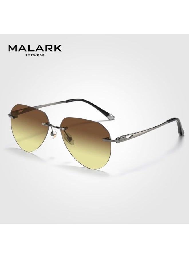 Morakot Molake Ultra-light Titanium Frameless Polarized Sungl For Men, Driving-specific Photochromic Sungl, Fishing Gl For Day And Night Use - Image 3