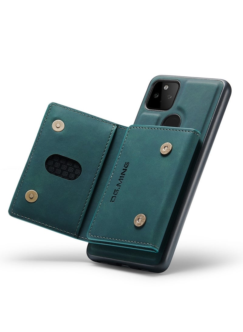 ديجمينغ كيس مي جراب حماية خلفي من الجلد الممتاز من دي جي. مينج، مزود بمحفظة كروت ثلاثية الطي مغناطيسية قابلة للفصل ومتوافق مع موبايل جوجل بيكسل 5 ايه 5 جي بلون اسود - Image 3