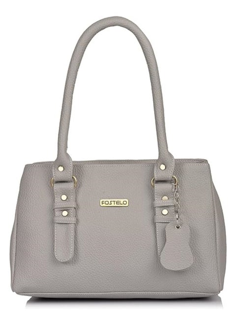 Women's Polyurethane Westside Handbag With 3 Zip Compartments, 1 Inside Zip Pocket And Back Zip Pocket