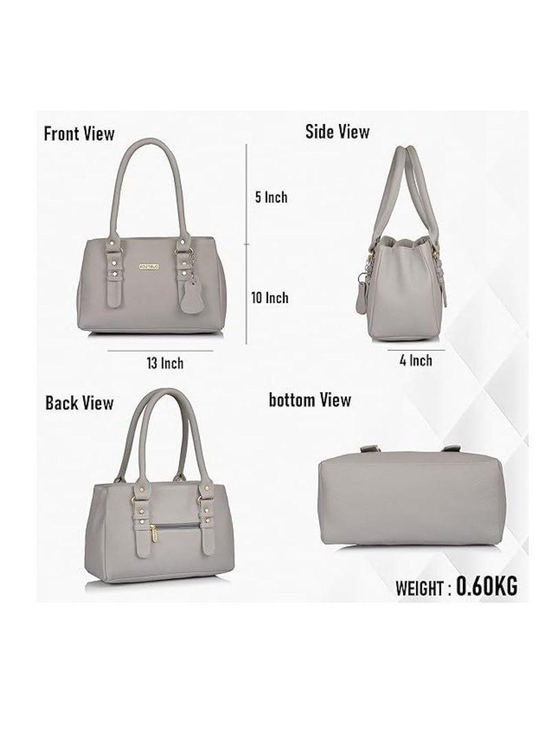 Fostelo - Women's Polyurethane Westside Handbag With 3 Zip Compartments, 1 Inside Zip Pocket And Back Zip Pocket - Image 1