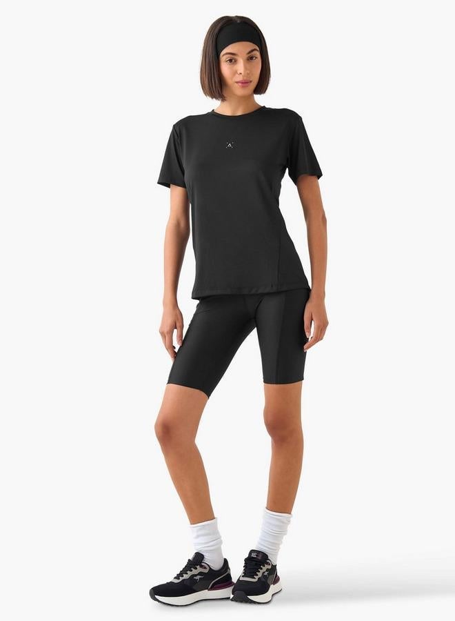 Active Crew Neck Short Sleeves T-shirt with Print - Image 3