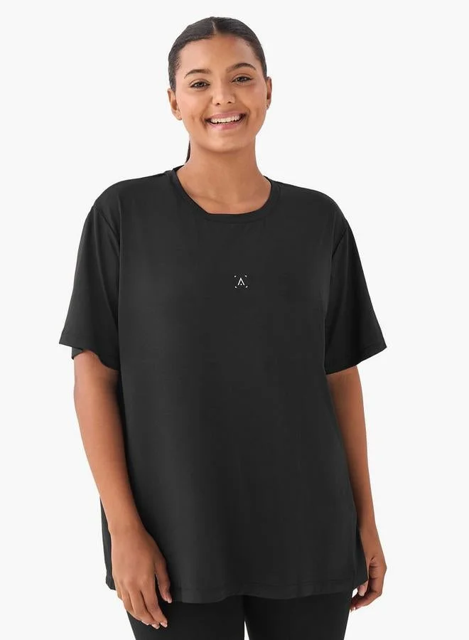 Splash Active  Crew Neck Short Sleeves T-shirt with Print for Women | Best Price UAE