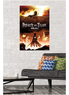 Trends International Trends International Attack on Titan - Fire Wall Poster, 22.375" x 34", Unframed Version  - Image 2