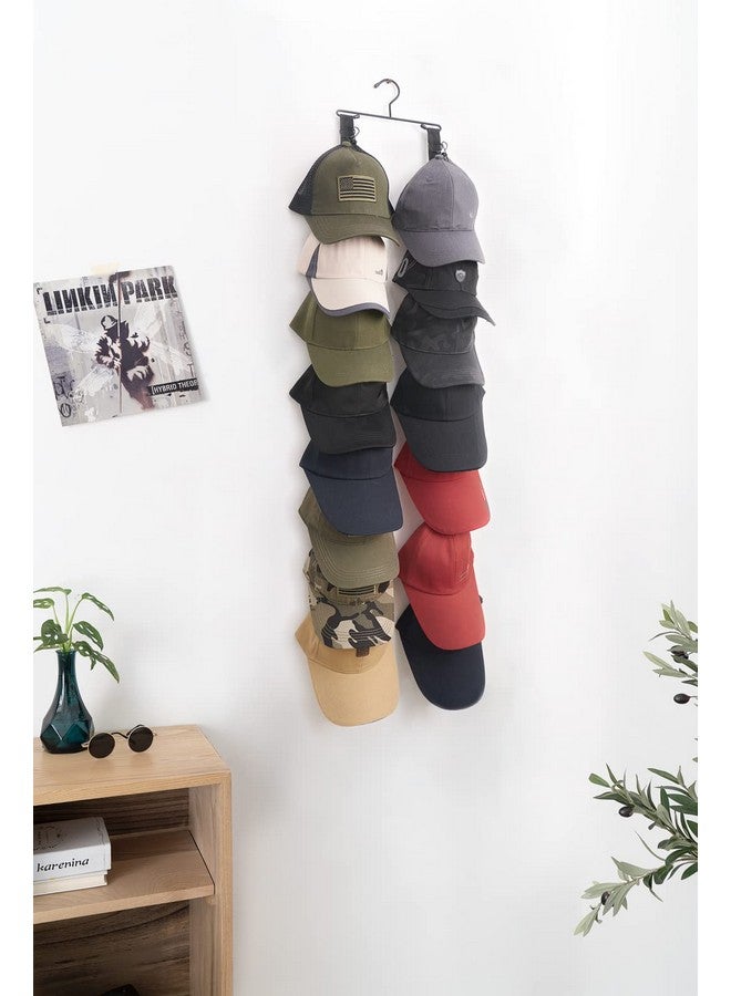 Mkono Mkono Closet Storage Rack Baseball Cap Keeper Hanger with 16 Hooks Modern Multifunctional Organizer for Door and Wall Fit Most Hats,  - Image 3
