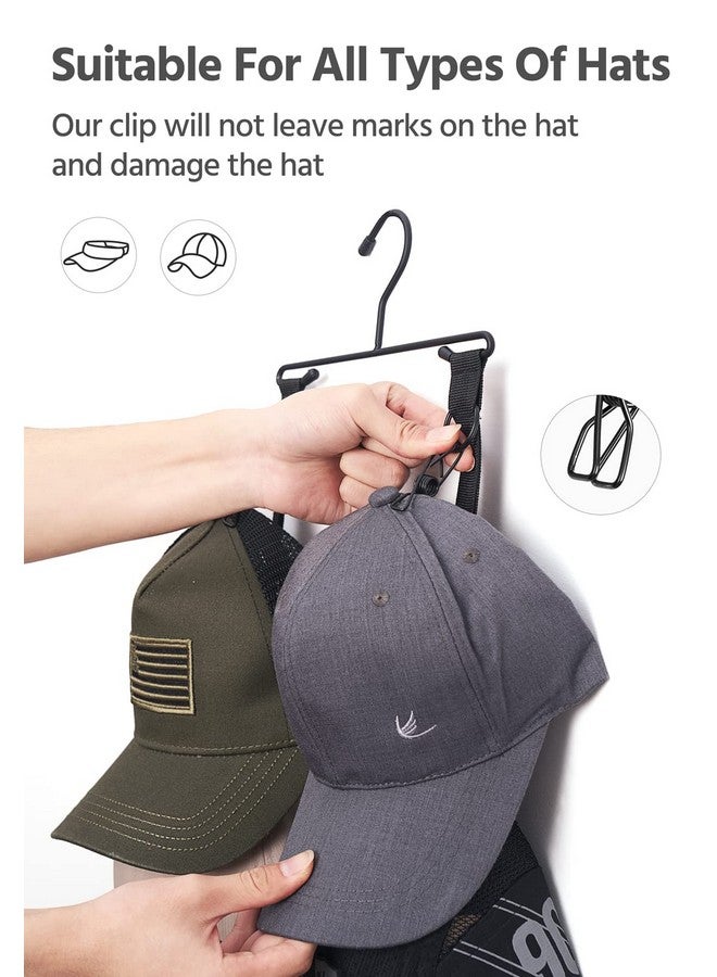 Mkono Mkono Closet Storage Rack Baseball Cap Keeper Hanger with 16 Hooks Modern Multifunctional Organizer for Door and Wall Fit Most Hats,  - Image 5