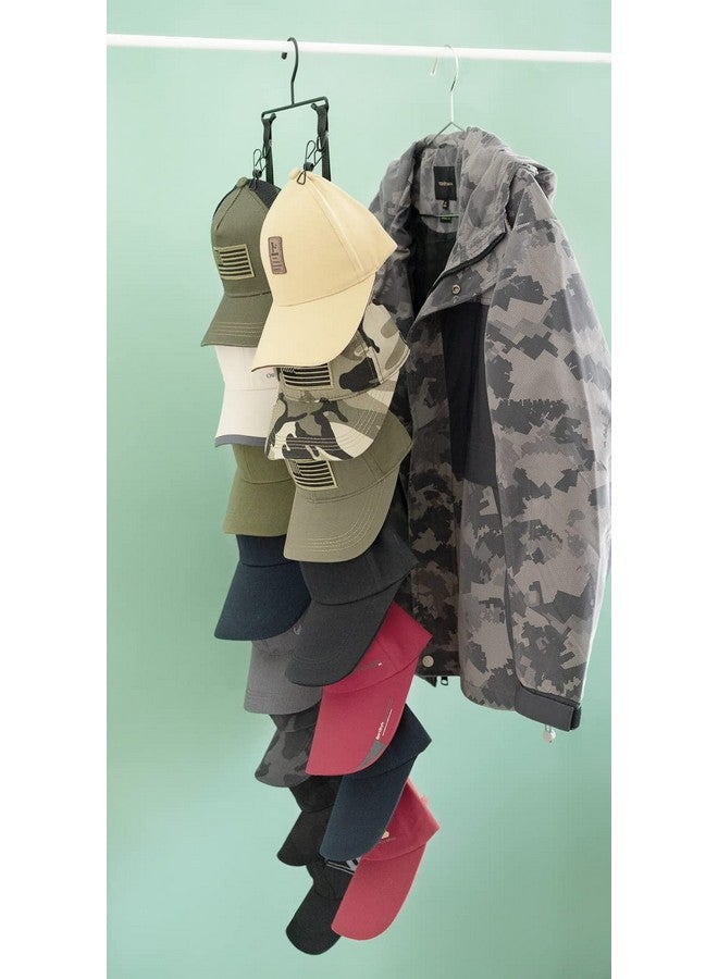 Mkono Mkono Closet Storage Rack Baseball Cap Keeper Hanger with 16 Hooks Modern Multifunctional Organizer for Door and Wall Fit Most Hats,  - Image 4