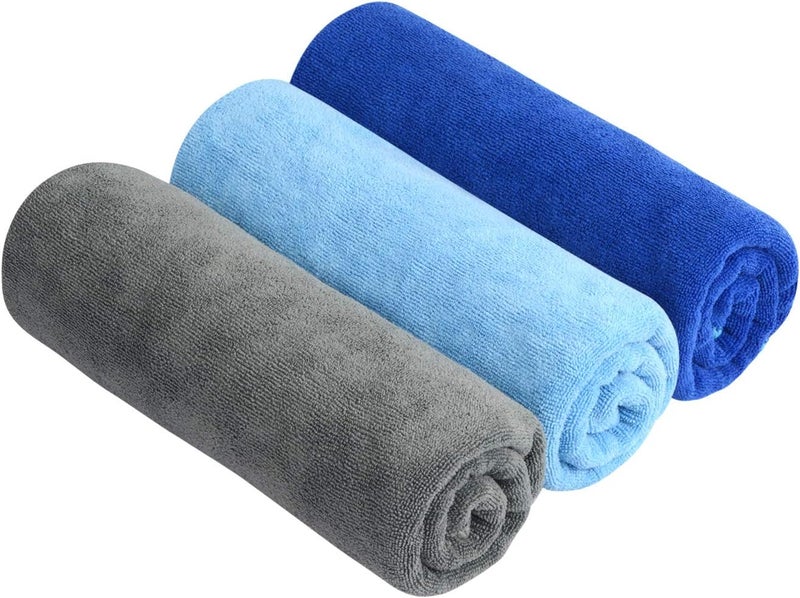 Sinland Microfiber Gym Towels Sports Fitness Workout Sweat Towel Super Soft and Absorbent 3 Pack 16 Inch X 32 Inch - Image 1