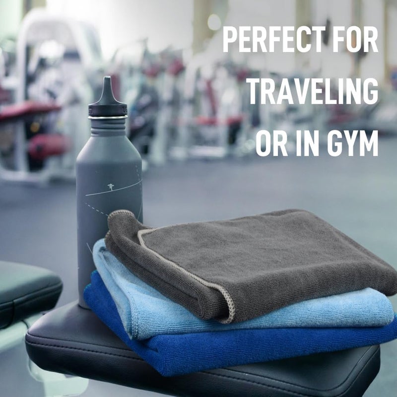 Sinland Microfiber Gym Towels Sports Fitness Workout Sweat Towel Super Soft and Absorbent 3 Pack 16 Inch X 32 Inch - Image 5