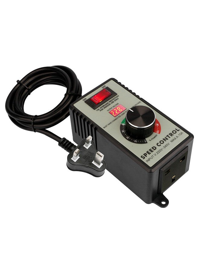 Lepmerk Electronic Voltage Governor AC Motor Speed Controller Electric Router Exhaust Fan Grinder Drill Variable Voltage Regulator Switch LED Display  - Image 1