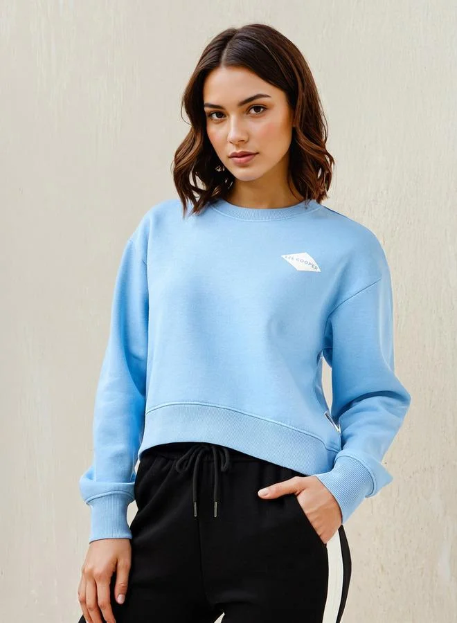 لي كوبر سويت شيرت بطبعة شعار لي كوبر