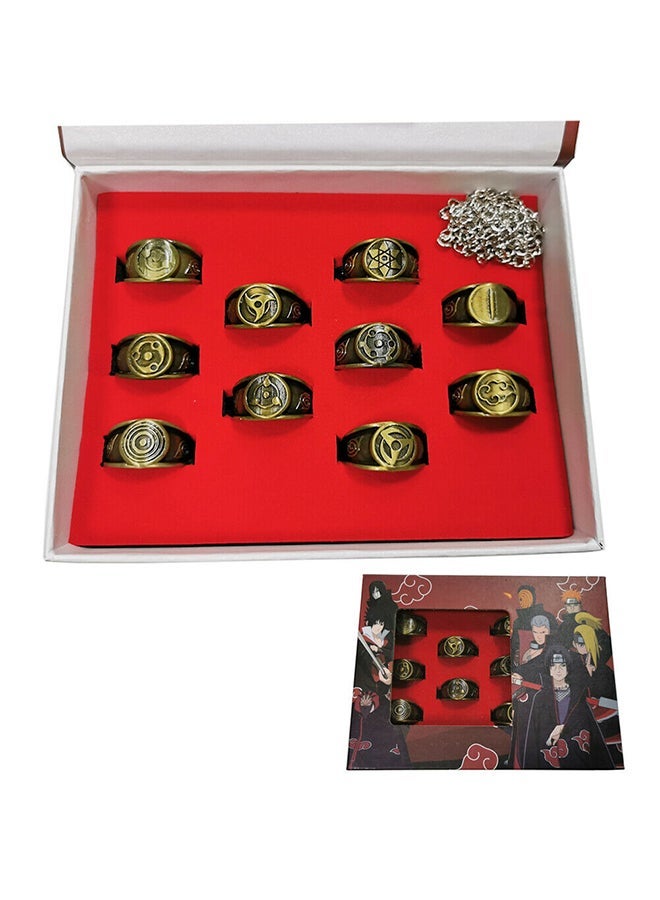 نيبمينينت 10-Piece Naruto Akatsuki Members Sharingan Rings Set 1.8centimeter - Image 2