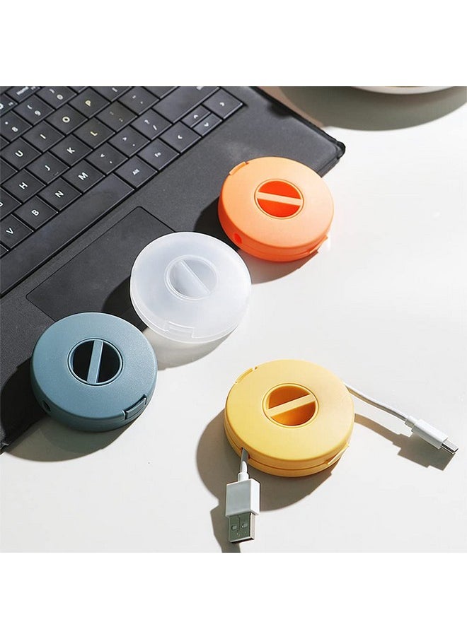SITAKE SITAKE 4PCS Cable Management, Retractable Portable Cord Organizer, 4 Colors Flexible Cable Organizer for Home Office Classroom (Round)  - Image 1