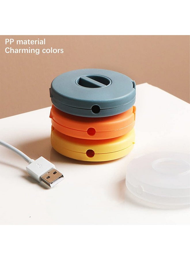 SITAKE SITAKE 4PCS Cable Management, Retractable Portable Cord Organizer, 4 Colors Flexible Cable Organizer for Home Office Classroom (Round)  - Image 2