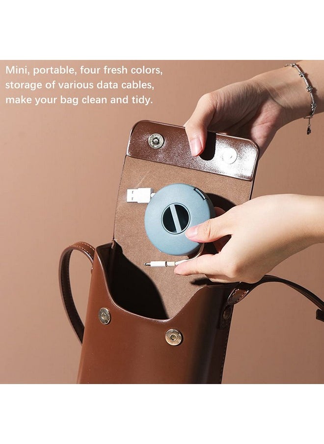 SITAKE SITAKE 4PCS Cable Management, Retractable Portable Cord Organizer, 4 Colors Flexible Cable Organizer for Home Office Classroom (Round)  - Image 4
